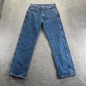 Rustler Jeans Mens 31x30 Blue Cotton Denim Straight Leg Workwear Faded Travel